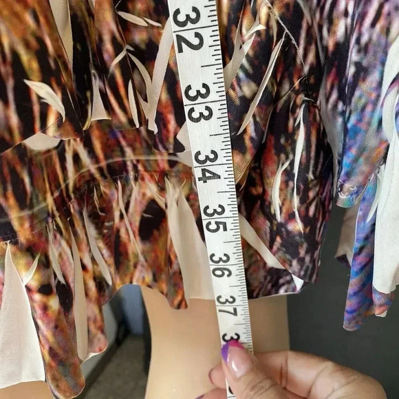 STYLE & CO WOMENS M MIDI DRESS RHINESTONES MULTI COLOR FAIRY STRETCH COMFORTABLE - Picture 3 of 8